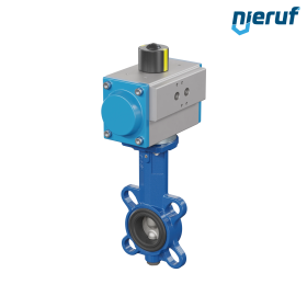 Butterfly valve DN 32 AK01 FPM pneumatic actuator double acting