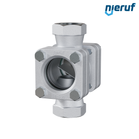 Schauglas G 2" Zoll Stahlguss Borosilikatglas Version mit Klappe