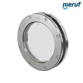 Behälter-Schauglas DN125 BS04 Edelstahl 1.4571 PTFE Borosilikatglas 0,0 bar