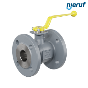 robinet à boisseau sphérique à brides DN40 FK01 fonte à graphite sphéroïdal GJS 400-18 sphère en acier inoxydable 1.4301 DVGW gaz