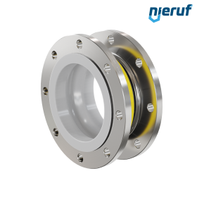 Rubber expansion joint PTFE lining DN200 type KP04 stainless steel flanges NBR