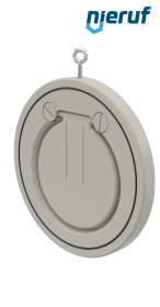 Zwischenflansch-Rückschlagklappe DN150 ZR06 Kunststoff PP-H FKM (Viton)