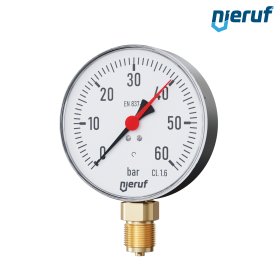 Manometer G 1/2" radial 100 mm Stahl MM04 0 - 60,0 bar ohne Füllung, trocken