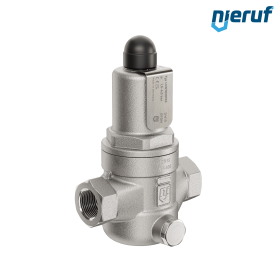straightway form overflow valve 1/2" inch female UV07 stainless steel CF8M / 316L 1,5 - 6,0 bar