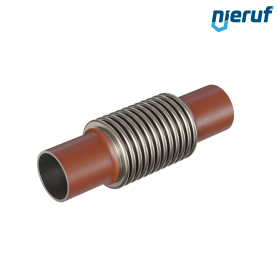 Compensateur axial DN50 - 60,3mm modèle KP05 Embouts à souder en acier et soufflet en inox
