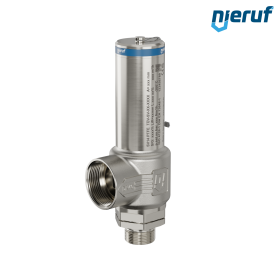 Kriogeniczny zawór bezpieczeństwa DN25 1" GZ x 1 1/2" GW SV14, Stal nierdzewna PTFE, bez dźwigni