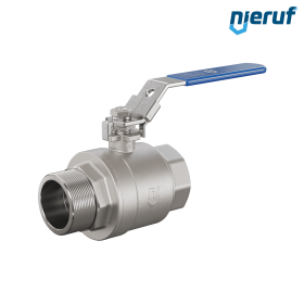 robinet à boisseau sphérique à brides en acier inoxydable DN40 - 1 1/2" pouce femelle/externe GK19