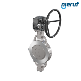 valvola a farfalla triplo eccentrico acciaio inox AK13 DN 200 PN10-40 ANSI150-300 volantino