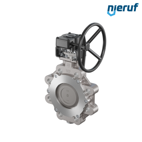 valvola a farfalla triplo eccentrico acciaio inox AK14 DN 125 ANSI150 volantino