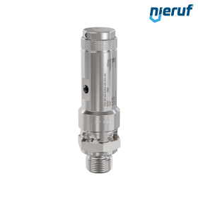Zawór bezpieczeństwa 1/4" GZ SV02 do sprężonego powietrza PTFE stal nierdzewna, zakres ciśnienia 0,2 - 25,0 bar