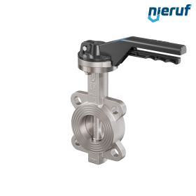 Butterfly-valve-stainless-steel DN 65 PN16 AK08 metall notch lever