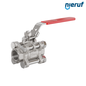 robinet à boisseau sphérique en acier inoxydable 3 pièces DN15 - 1/2" pouce femelle