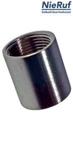 Manguito 1/4" NPT rosca hembra acero inoxidable 316L