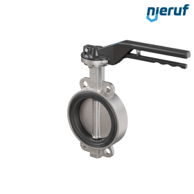 vanne papillon en acier inoxydable DN 150 PN16 AK08 EPDM levier manuel