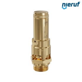 valvola di sicurezza 1" M SV01 per aria compressa FKM ottone taratura pressione 0,2 - 25,0 bar