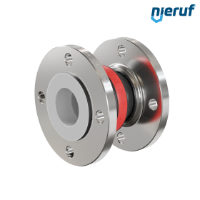Rubber expansion joint PTFE lining DN65 type KP04 stainless steel flanges EPDM