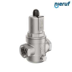 straightway form overflow valve 1" inch female UV07 stainless steel CF8M / 316L 0,5 - 2,0 bar