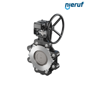 valvola a farfalla triplo eccentrico acciaio fuso AK14 DN 125 PN25-40 volantino