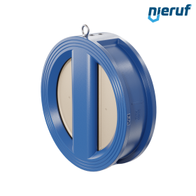 dual plate check valve DN400 DR04 GGG40 epoxyd plated blue 180µm NBR