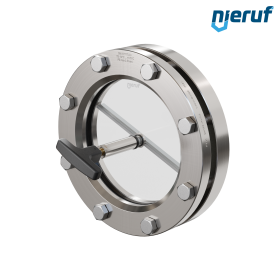 Behälter-Schauglas mit PTFE-Scheibenwischer DN125 BS01 Edelstahl 1.4571 EPDM Borosilikatglas 2,5bar