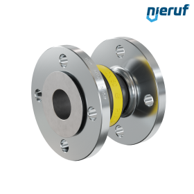 Rubber expansion joint guide pipe DN50 type KP04 steel flanges NBR
