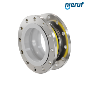 Rubber expansion joint PTFE lining DN200 PN16 type KP04 stainless steel flanges NBR