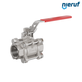 robinet à boisseau sphérique en acier inoxydable 3 pièces DN25 - 1" pouce femelle