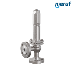 soupape de sûreté à brides DN20/DN20 SF0301, acier inoxydable 1.4408 métal, sans levier
