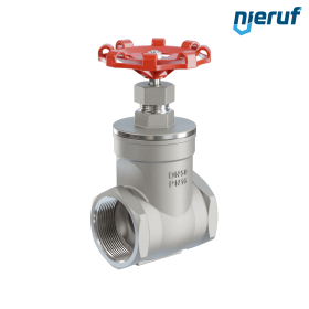Vanne d’arrêt à opercule taraudée en acier inoxydable AS08 DN50 - 2" pouces PN16 PTFE