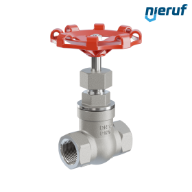 Vanne d’arrêt à opercule taraudée en acier inoxydable AS08 DN15 - 1/2" pouces PN16 PTFE