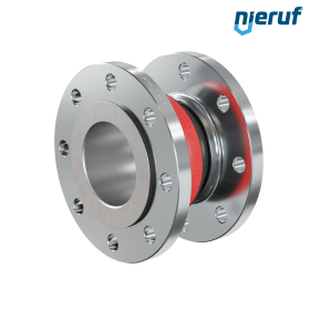 Rubber expansion joint guide pipe DN100 type KP04 steel flanges EPDM