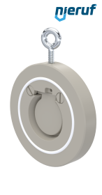 Zwischenflansch-Rückschlagklappe DN40 ZR06 Kunststoff PP-H PTFE