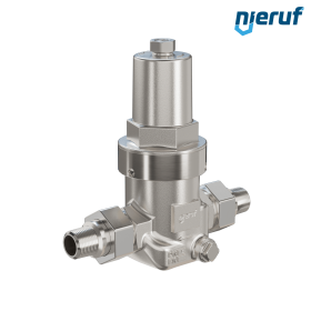 Reduktor niskiego ciśnienia gwint zewnętrzny 1/2" cala DM19 stal nierdzewna EPDM FDA 0.2 - 2.0 bar