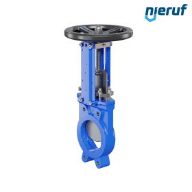 valvola a ghigliottina DN 125 SR01 EPDM manovella / volante