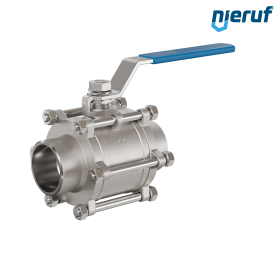robinet à boisseau sphérique en acier inoxydable DN65 - 2 1/2" pouce GK04 avec extrémités à souder