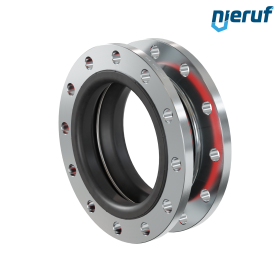 Rubber expansion joint vacuum support ring DN250 PN16 type KP04 steel flanges EPDM