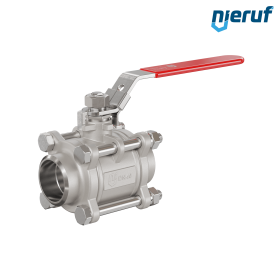 robinet à boisseau sphérique en acier inoxydable 3 pièces DN40 - 1 1/2" pouce avec extrémités à souder