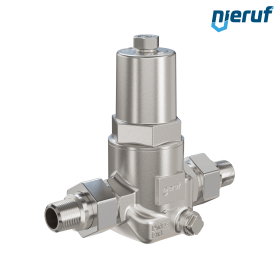 Reduktor ciśnienia gwint zewnętrzny 1/2" cala DM12 stal nierdzewna FPM 0.5 - 9.0 bar