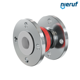Rubber expansion joint PTFE lining DN50 type KP04 steel flanges EPDM