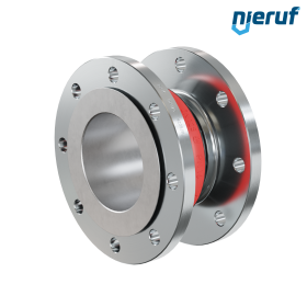 Rubber expansion joint guide pipe DN125 type KP04 steel flanges EPDM