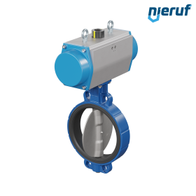 Butterfly valve DN 250 AK01 FPM pneumatic actuator single acting normally open