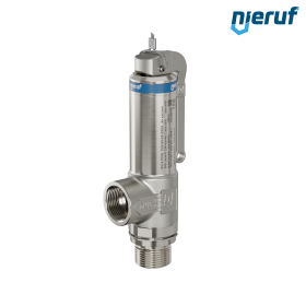 Kriogeniczny zawór bezpieczeństwa DN10 1/2" GZ x 1/2" GW SV14, Stal nierdzewna PTFE, Dźwignia