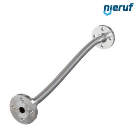 Edelstahlwellschlauch ES01 DN20 - 3/4" Zoll mit Zweifachumflechtung und Festflansch Länge 500 mm