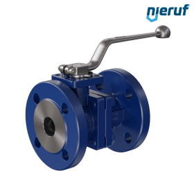 robinet à boisseau sphérique à brides pour vapeur d'eau DN25 FK12 acier moulé 1.0619