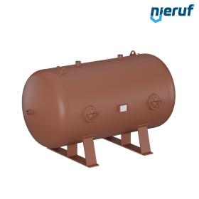 High pressure vessel horizontal BE02 1500 liter, 0-31 bar, steel primed
