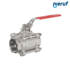 robinet à boisseau sphérique en acier inoxydable 3 pièces DN32 - 1 1/4" pouce femelle NPT