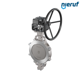 valvola a farfalla triplo eccentrico acciaio inox AK13 DN 250 PN10-40 ANSI150-300 volantino