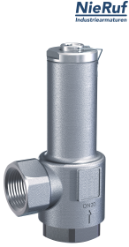 déverseur/soupape de décharge en équerre 2" pouce femelle UV03 acier inoxydable  0,2 - 0,8 bar