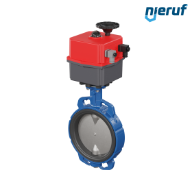 Butterfly valve DN 200 Wafer type electric actuator 24-240V FPM