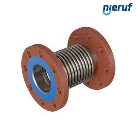 Axial expansion joint DN80 type KP05 fixed flanges and stainless steel-bellows